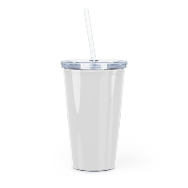 MSU Cowbell - Stylish Plastic Tumbler with Straw
