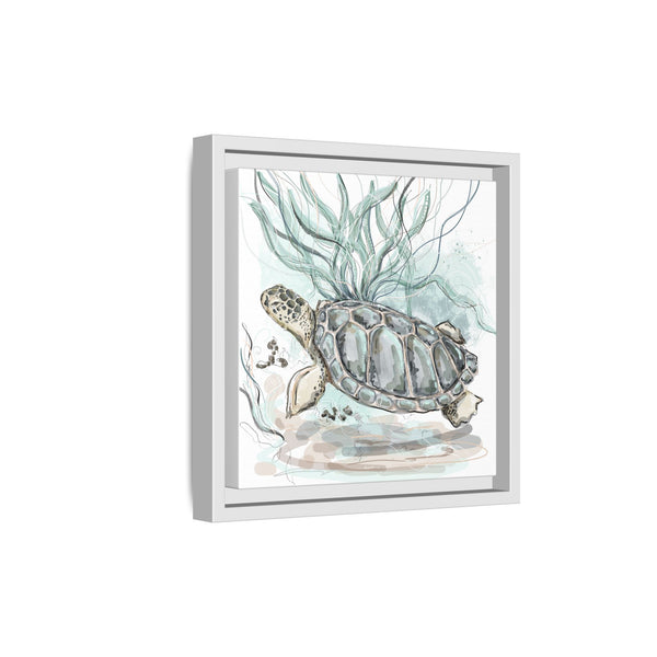 Framed Turtle Art Print - Ocean-Inspired Home Decor