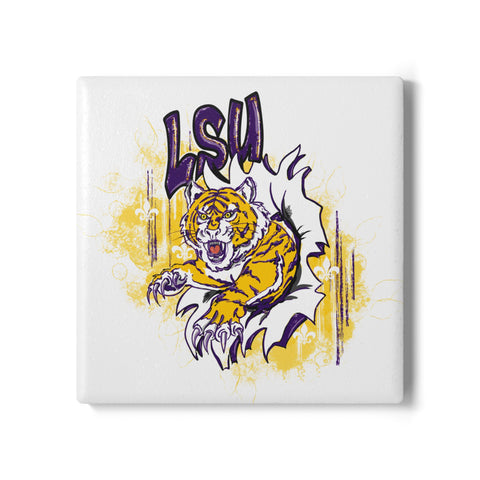 LSU Tiger Ceramic Coaster - Perfect for Game Day and Home Decor