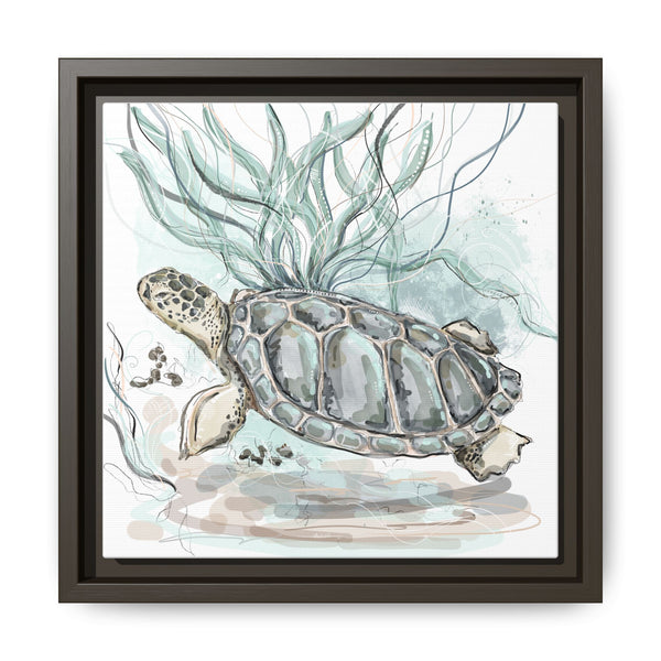 Framed Turtle Art Print - Ocean-Inspired Home Decor