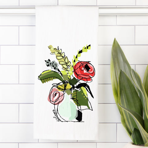 Tea Towel (Flour Sack) Rosie Red