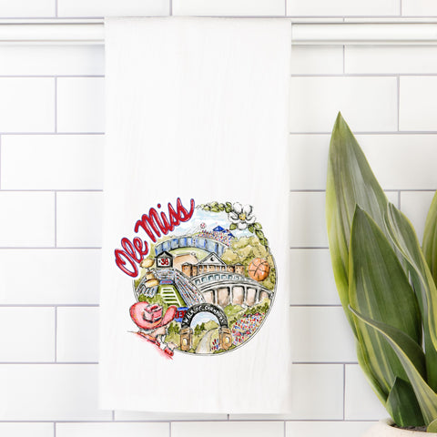 Ole Miss Tea Towel (Flour Sack)