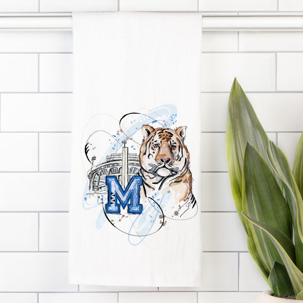 Memphis Football Tea Towel (Flour Sack)