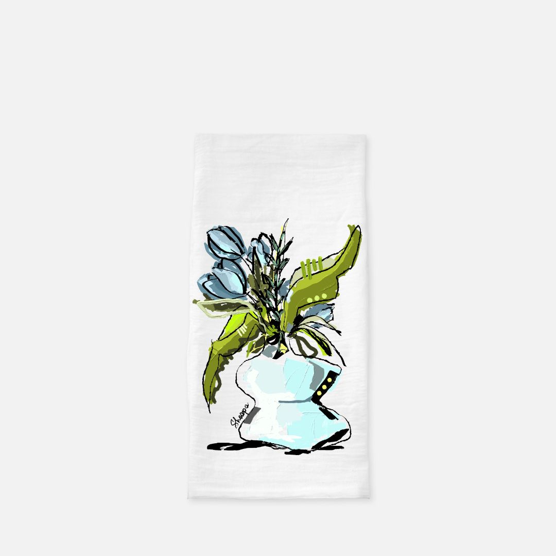 Tea Towel (Flour Sack) "Tooky Tulips"